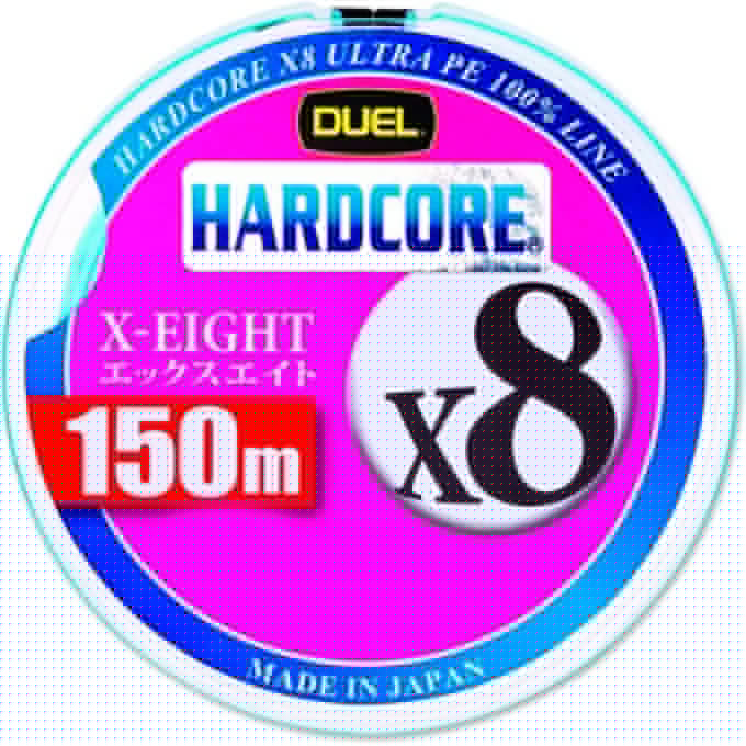 Плетеный шнур YO-ZURI DUEL PE HARDCORE X8 150m Silver #1.0 (0.171mm) 9.0kg H3296-S