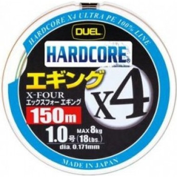 Шнур YO-ZURI PE HARDCORE X4 EGING 0.6/0.132мм 5.4кг 150м