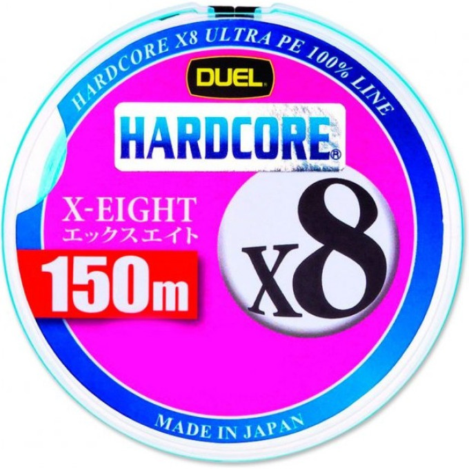 Шнур YO-ZURI PE HARDCORE X8 DUEL 0.8/0.153мм 7.0кг 150м WHITE H3295-W